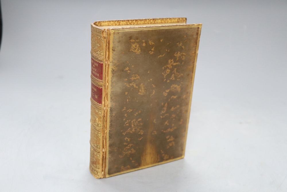 Nine leather-bound historical volumes by Julia Pardoe (some ex-libris William E Cain) and Scotts Waverley Novels,